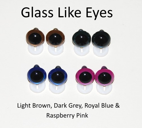 Glassy like eyes wth plastic - glassy,