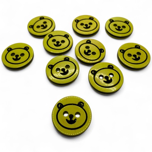Teddy bear buttons 13mm - bear,