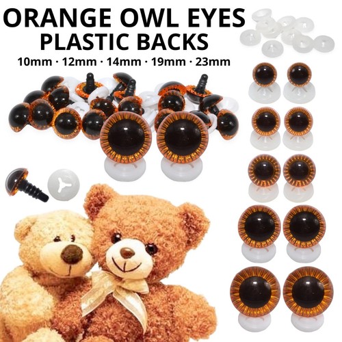 Orange owl eyes with plastic - owl,