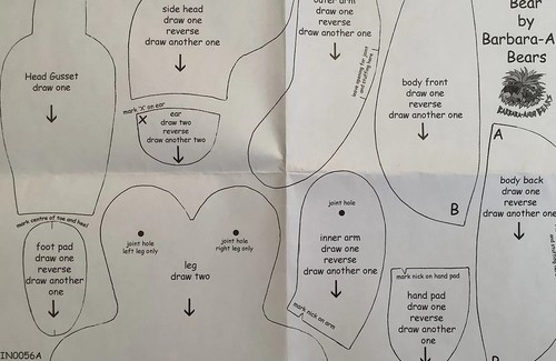 Teddy bear sewing pattern - bear,