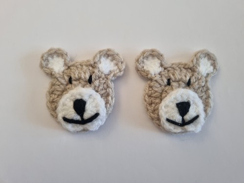 Crochet bear head - crochet, appliques