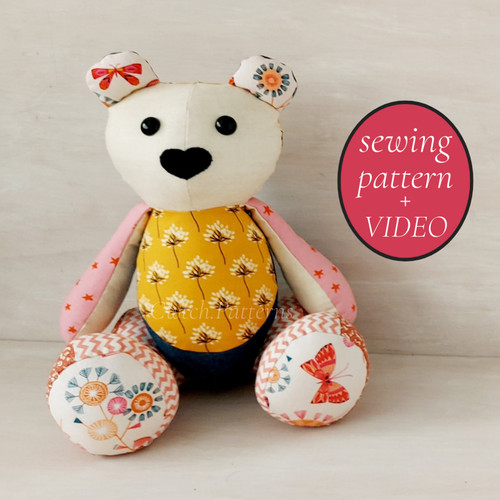 Easy memory bear sewing - bear,