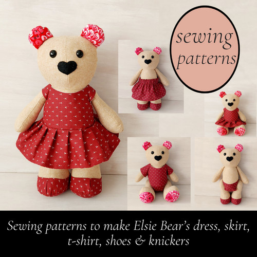 Teddy clothes sewing pattern - teddy,