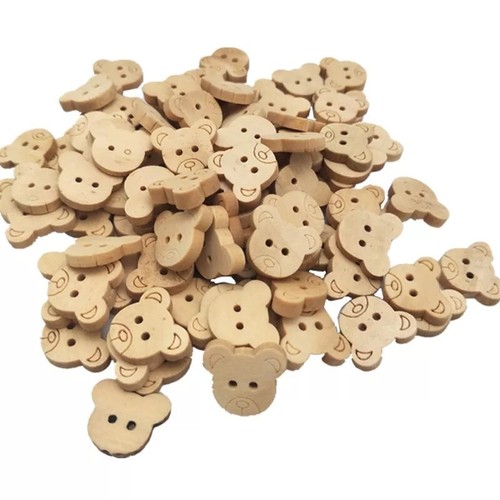 Teddy bear head - head, wooden