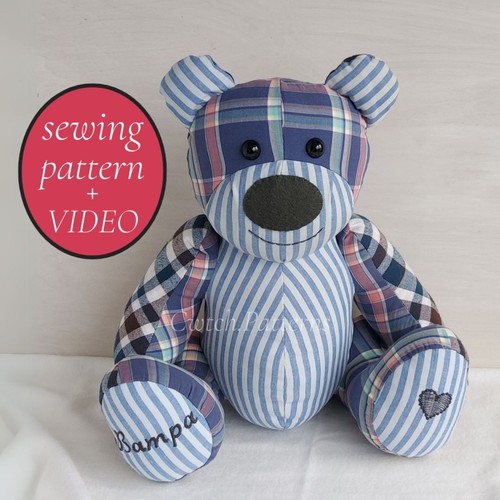 Memory bear sewing pattern - memory,