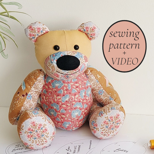 Memory bear sewing pattern - bear,