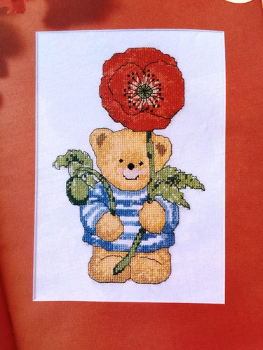 Teddy bear poppy cross - poppy,