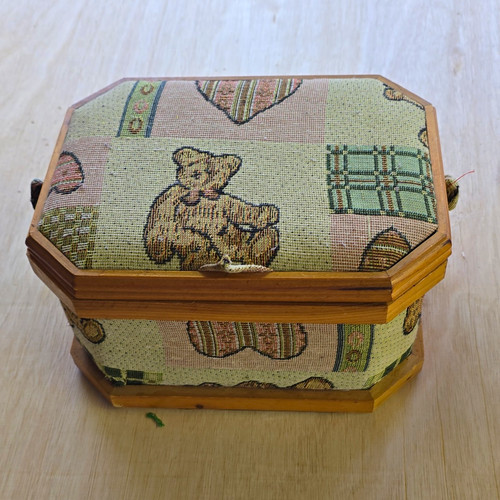 Teddy bear sewing box - sewing,